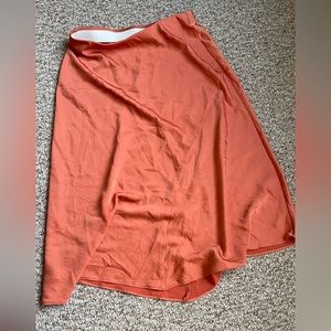 A new day midi slip skirt burn orange size medium